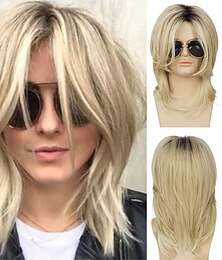 economico -parrucche baruisi parrucca da uomo bionda lunga dritta sintetica dall'aspetto naturale costume parrucca per capelli cosplay parrucche barbiecore