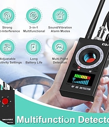 Недорогие -Детектор жучков k18+, сканер радиочастотных сигналов и детектор скрытых камер, GPS-трекер, антишпионское устройство для отелей, дома, офиса, обеспечения безопасности в путешествиях, защиты от прослушивания и скрытой съемки.