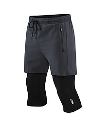 economico -Per uomo Pantaloncini da corsa con collant Pantaloni A cordoncino 2 in 1 Livello Base Sportivo Athleisure Elastene Traspirante Asciugatura rapida Traspirazione umidità Fitness Allenamento in palestra