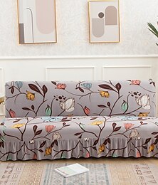 ieftine -Husă de canapea elastică cu imprimeu floral dintr-o bucată cu fustă husă de canapea fără brațe protector de mobilă fără cotiere husă moale cu fund elastic pentru copii