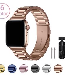 economico -Bracciale a catena Compatibile con Cinturino dell'Apple Watch 38mm 40mm 41mm 42mm 44mm 45mm 49mm Fibbia Lusso Chiusura in metallo Acciaio inossidabile Cinturino di ricambio per iwatch Serie Ultra 8 7