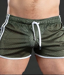 preiswerte -Herren Bademode Surfshorts Badehose Schwimmshorts kurz Rasche Trocknung Leicht Surfshorts Badeanzug Mit Taschen Kordelzug Schwimmen Surfen Strand Wassersport Streifen Sommer