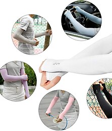 economico -unisex compressione raffreddamento protezione uv maniche solari copertura del braccio lungo scaldini antiscivolo per sport all'aria aperta copertura della protezione solare maniche del braccio del