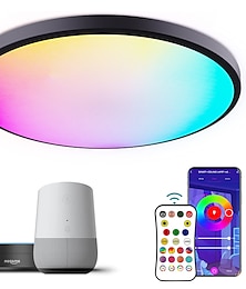 preiswerte -rgbcw vollfarbig intelligentes Dimmen und Farbabstimmung Schlafzimmer Deckenleuchte 24W WLAN Graffiti App Bluetooth Stimme Deckenleuchte kann zeitgesteuert werden 2.4g gruppiert werden kompatibel mit