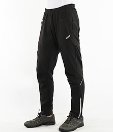 halpa -Arsuxeo Miesten Pyöräilyhousut Pyörä Pants Housut Alaosat Vedenkestävä Pidä lämpimänä Tuulenkestävä Urheilu Yhtenäinen väri Polyesteri Fleece Talvi Musta / punainen / Musta / Vihreä Vaatetus