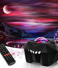 halpa -aurora galaxy projektori valotähtiprojektori musiikkikaiuttimella yövaloprojektori kuun revontulien projektori makuuhuoneeseen/pelihuoneeseen/kotiteatteriin/kattoon