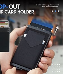 economico -Portacarte di credito portafoglio in metallo portacarte professionale per più carte di credito protettore per donne e uomini