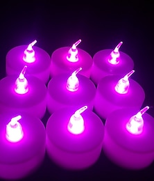 זול -נרות LED נרות תה נרות ללא להבות קישוט חג המולד חבילת נרות LED מחזיקה פי 2 יותר אורות תה מציאותיים נרות תה נרות תה מופעלת על ידי סוללה נרות ללא ריח סוללות כלולות 24/12/50