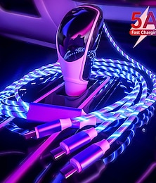 halpa -Monilatauskaapeli 3,3 jalkaa USB A - USB C USB C - USB C USB C Lightningiin 5 A Latauskaapeli Pikalataus 3 in 1 Käyttötarkoitus Macbook iPad Samsung Matkapuhelinväline
