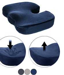 abordables -Coussin de siège en mousse à mémoire de forme, coussin de chaise en velours, coussin de siège de voiture, massage de la hanche, coussinets de chaise de bureau, support orthopédique, soulagement de la