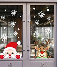 olcso -1 szett karácsonyi ablakmatricák mikulás matrica boldog karácsonyi díszek otthonra navidad karácsonyi dísz ajándék újév