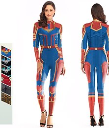 abordables -Costumes Zentai Costume de cosplay Combinaison Vengeurs Costume de Carnaval Combinaison Intégrale Femmes Cosplay Super-héros Costume pour Carnaval Mascarade Adulte