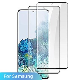 Недорогие -2 штs Защитная пленка Назначение Samsung Galaxy S24 Ultra Plus S23 S22 S21 S20 Plus Ultra S10 Note 20 Ultra 10 Plus S9 Закаленное стекло Уровень защиты 9H Против отпечатков пальцев HD