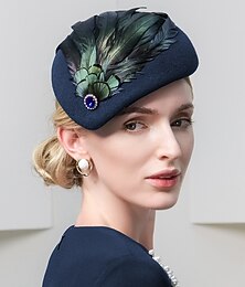 economico -moda retrò lana/cappelli di piume artificiali con piume/copricapo da festa/serata/vacanze 1pc