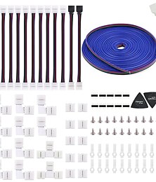 economico -il kit di connettori per barra luminosa a led fai da te è applicabile a 5050 10 mm a 4 pin inclusi 8 tipi di accessori per barre luminose a led senza saldatura che forniscono la maggior parte delle