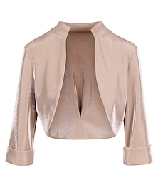 abordables -boléro enveloppant pour femmes manteaux / vestes étincelants&amp; briller manches 3/4 paillettes automne mariage wraps avec des paillettes pour mariage printemps&amp;  automne