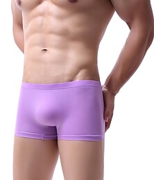 billiga -Herr 1-pack Underkläder Grundläggande trosor Boxershorts Kalsong Nylon Antibakteriell Läckagesäker Ren färg Medium Midja Svart Vit