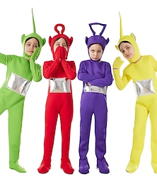 economico -Alieno Teletubbies Vestiti Carnevale Costume cosplay Costumi divertenti Costume di famiglia Per bambini Da ragazzo Da ragazza stile sveglio Divertenti Costume divertente Carnevale Mascherata San