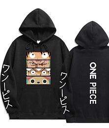cheap -One Piece Monkey D. Luffy Roronoa Zoro Tony Tony Chopper Hoodie Anime Cartoon Anime Front Pocket Graphic Hoodie For Couple's Men's Women's Adults' Hot Stamping