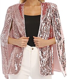 preiswerte -Wickeltücher für Frauen Bolero Mäntel / Jacken Strahlend & Funkelnd Langarm Pailletten Hochzeit Schals Mit Glitzer Für Hochzeit Ganzjährig