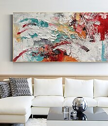 abordables -peinture à l'huile faite à la main toile art mural décor original peinture du monde coloré peinture abstraite de paysage pour la décoration intérieure avec cadre étiré / sans peinture de cadre