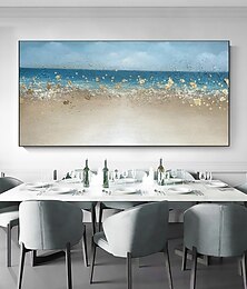 abordables -peinture à l'huile faite à la main toile art mural décor peinture de mer originale peinture abstraite de paysage marin pour la décoration intérieure avec cadre étiré / sans peinture de cadre intérieur