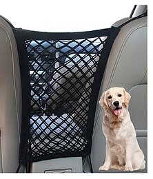 olcso -kutyaautó hálósorompó kisállat sorompó automatikus biztonsági hálós rendszerezővel baba nyújtható tárolótáska univerzális autókhoz - könnyen felszerelhető autóelválasztó a biztonságos vezetéshez