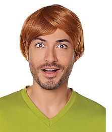 economico -parrucca shaggy - parrucche da festa cosplay di scooby-doo parrucche di halloween