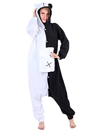 cheap -Adults' Kigurumi Pajamas Nightwear Bear Dragon Ririchiyo Shirakiin Cartoon Onesie Pajamas Funny Costume Flannel Cosplay For Men and Women Carnival Animal Sleepwear Cartoon