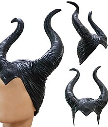 billige -trendy ægte latex ondsindede horn voksne kvinder festival fest kostume jolie cosplay headpiece hat