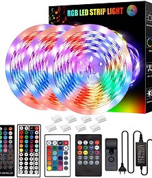 olcso -led intelligens csík lámpák 10m 20m 30m rgb zene szinkron 12v led szalag 5050 smd színváltó led lámpa bluetooth vezérlő adapterrel hálószobához otthoni tv háttérvilágítás barkács dekoráció