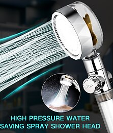 cheap -Shower Head Water Saving Flow 360 Degrees Rotating With Small Fan ABS Rain High-Pressure Spray Nozzle Bathroom Accessories