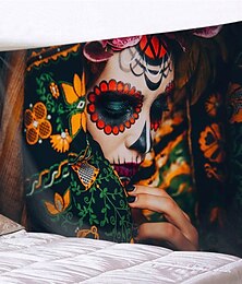 baratos -el día de los muertos parede de festa tapeçaria arte decoração cobertor cortina pendurado em casa quarto decoração sala de estar poliéster dia dos mortos