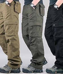 Χαμηλού Κόστους -Ανδρικά Παντελόνια με τσέπες Παντελόνι Cargo Παντελόνια Παντελόνι εργασίας Πολλαπλή τσέπη Σκέτο Άνεση Αναπνέει Causal Καθημερινά Streetwear Αθλήματα Μοντέρνα Πράσινο παραλλαγής Πράσινο του Γρασιδιού