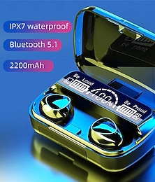 Недорогие -M10 TWS Беспроводные Наушники Bluetooth 5.1 2000мАч Пауэр Банк Настоящие Беспроводные Наушники Спортивные Bluetooth Гарнитура 9D HIFI Звук Вкладыши