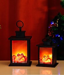 economico -Lanterna A Led Dinamica Lampada Dinamica Simulazione Camino Fiamma Luce Notturna Usb Alimentata A Batteria Per L'arredamento Del Soggiorno Di Halloween Di Classe