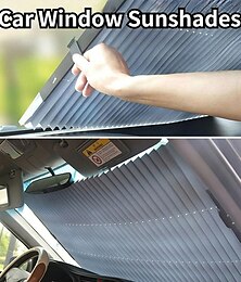 halpa -auton tuulilasi verho sisäänvedettävä setti kokoontaitettava auton aurinkosuoja heijastava kalvo verhot anti-uv auton aurinkosuoja sisään vedettävä tuulilasi aurinkosuoja autoon suuriin häikäisysuoja
