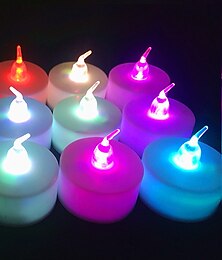 economico -Candele LED lumini a tè candele senza fiamma decorazioni di Natale/halloween confezione di candele LED dura 2 volte più a lungo luminose ed realistiche candele a batteria senza profumo batterie