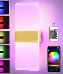 cheap -LED RGB WIFI Bluetooth 2.4G Dimming Wall Lamp 10W  RGB Smart Acrylic Indoor Wall Lamp APP Control Compatible with Alexa and Google home Assistant without Hub Suitable for Bedroom Corridor