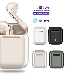 abordables -J18 Écouteurs sans fil TWS Casques oreillette bluetooth Dans l'oreille Bluetooth 5.1 Stéréo Charge Rapide Mic intégré pour Apple Samsung Huawei Xiaomi MI Yoga Aptitude Exercice Physique Téléphone
