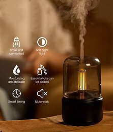 olcso -légpárásító 120ml aroma diffúzor gyertya lámpa elektromos aromaterápiás diffúzor láng humidicador usb asztali dekor éjszakai lámpa