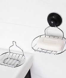 economico -portasapone ventosa in acciaio inox portasapone da bagno scolapiatti foratura gratuita da appendere alla parete portasapone per uso domestico