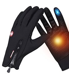 economico -Invernali Guanti da ciclismo Inverno Dita intere Guanto touch Anti-scivolo Schermo touch Tenere al caldo Antivento Guanti sport Mountain bike Corsa Pile Gel di silicone Fucsia Nero per Per adulto