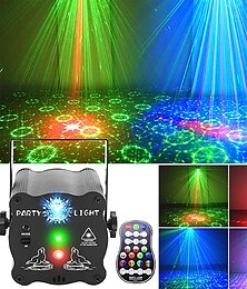 abordables -lumières de fête lumières disco dj d'intérieur - lumières laser à motifs multiples activées par la voix, projecteur de scène flash pour la maison, les fêtes, les mariages, le karaoké et les décorations de vacances