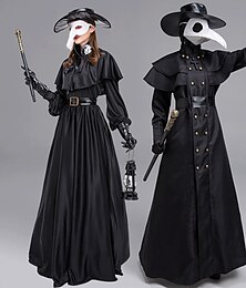 levne -páry mor lékař kostým plášť halloween párové kostýmy cosplay středověký steampunk kněz renesanční kostým oblečení plášť plášť