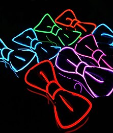 abordables -Nœud papillon lumineux à LED réglable, accessoires de costume de carnaval pour décoration lumineuse, fournitures de fête de mariage