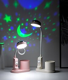 abordables -led bureau usb rechargeable avec porte-stylo gradation 3 luminosité flexible lampe de bureau led flexible lecture protection des yeux lampe de bureau étoile projecteur veilleuse étudiant dortoir