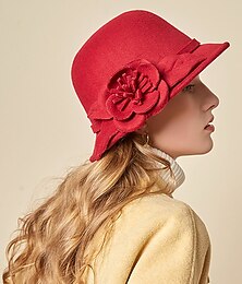 levne -Klobouky směs polyesteru a bavlny bowler  cloche klobouk bucket klobouk fedora klobouk neformální dovolená Kentucky koktejl Royal Ascot podzimní svatba vintage styl elegantní s aplikacemi a