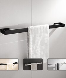 economico -portasciugamani a parete in acciaio inox 304 portasciugamani mensola bagno portasciugamani in stile moderno 50cm/60cm (nero/nichel spazzolato/cromo)