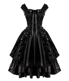 お買い得  -レトリ／ヴィンテージ パンク＆ゴシック 中世 ドレス 仮面舞踏会 魔女 ゴスガール 女性用 ファンタジー ワルプルギスの夜 ハロウィーン カーニバル マスカレード ハロウィーン パーティー／フォーマル 成人 ドレス